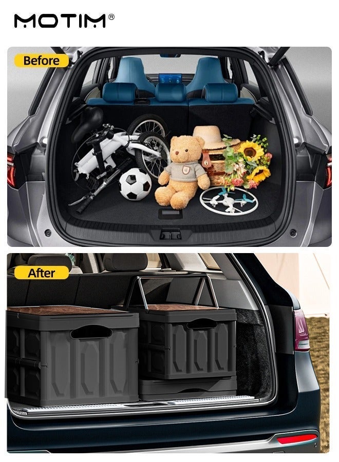 Motim Car Trunk Organizer 53*35*28cm, Collapsible Car Storage Box, Foldable Car Boot Organizer with Large Capacity for Car Storage SUV Sedan & Daily Use - Image 5